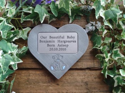 Personalised Patch Teddy Heart with Plaque